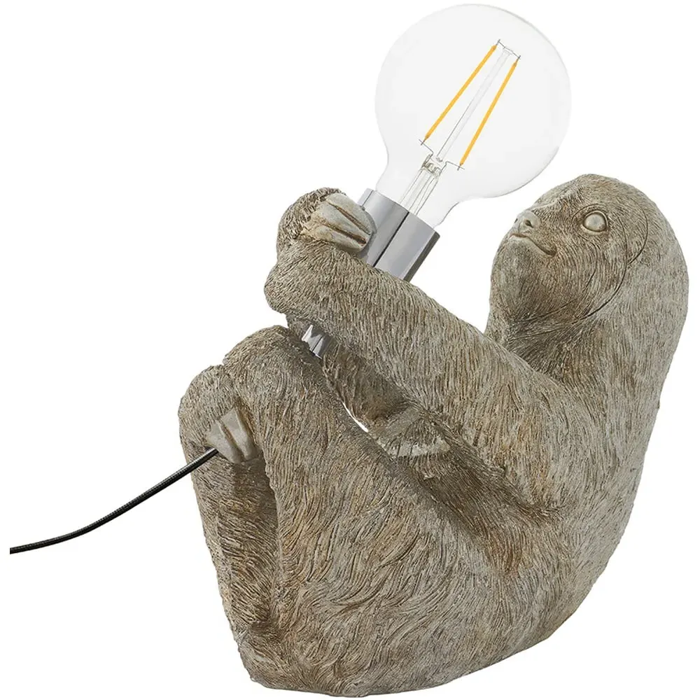 Andria Sloth Table Lamp - Silver, Resin
