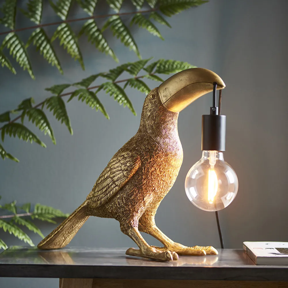 Andria Toucan Table Lamp - Black, Resin