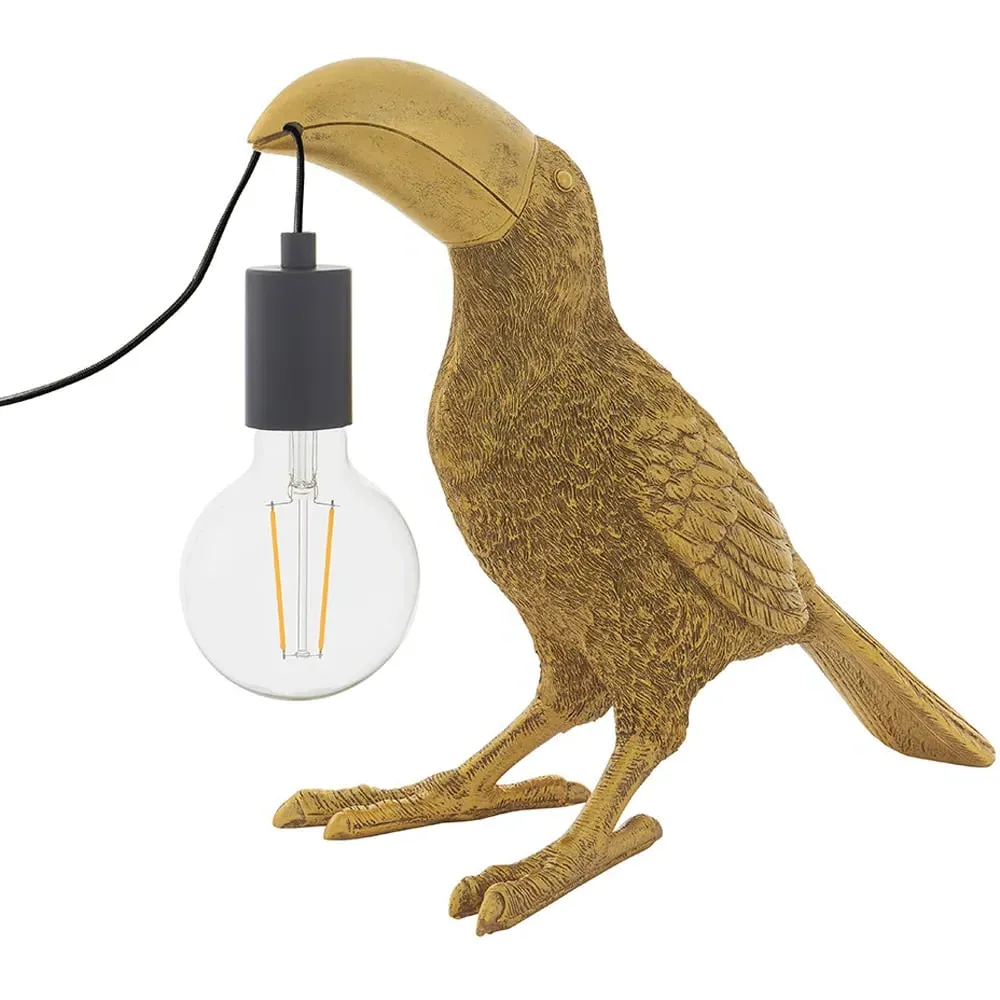 Andria Toucan Table Lamp - Black, Resin