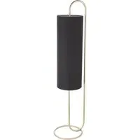 Arenzano Floor Lamp - Antique Brass, Black Fabric