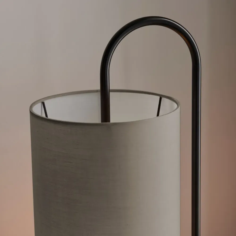 Arenzano Floor Lamp - Black, Fabric