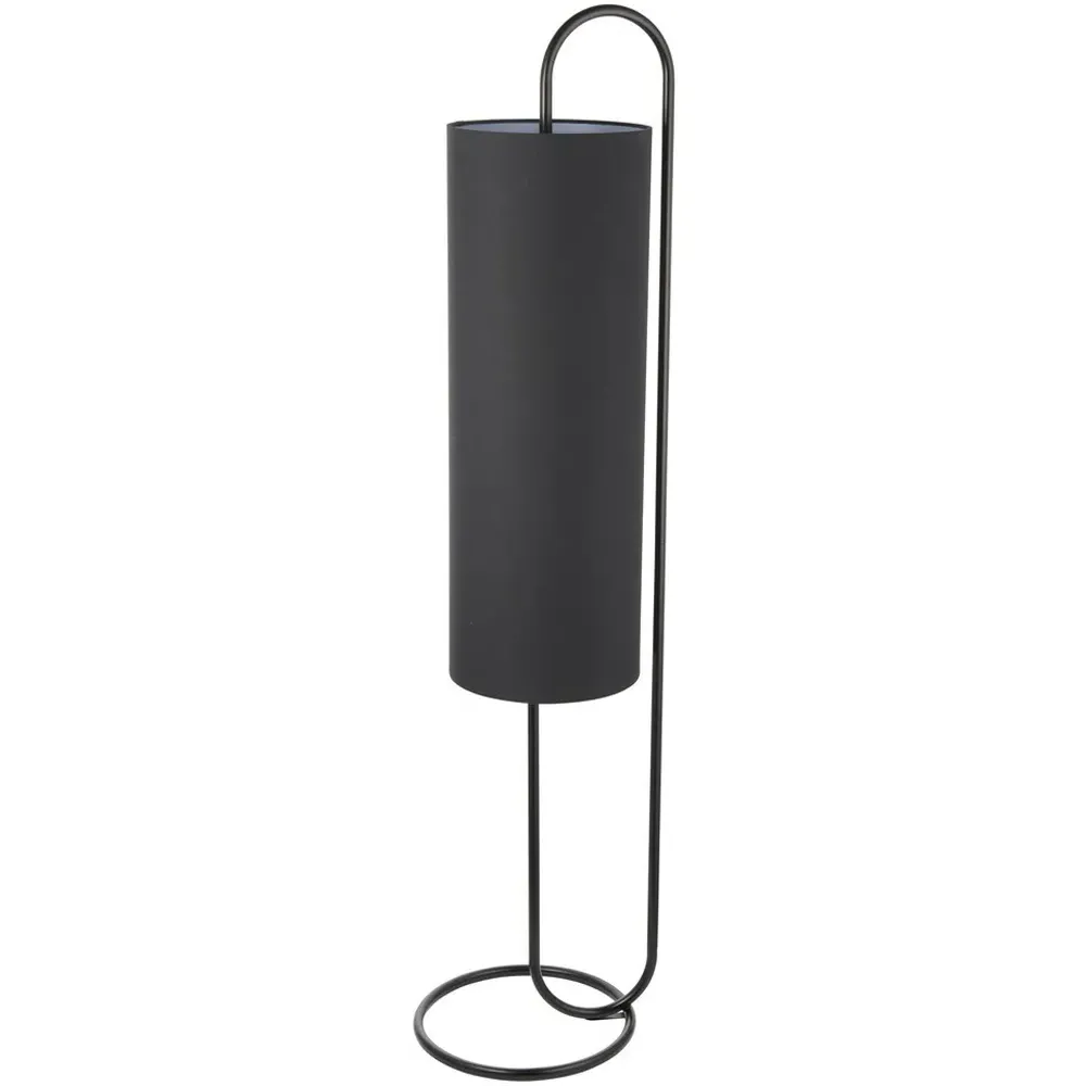 Arenzano Floor Lamp - Matt Black, Black Fabric