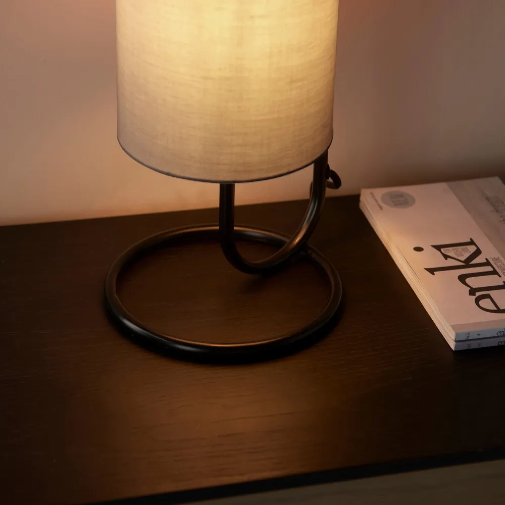 Arenzano Table Lamp - Black, Fabric