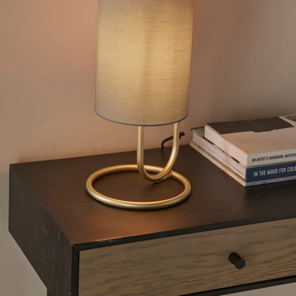 Arenzano Table Lamp - Brass, Fabric