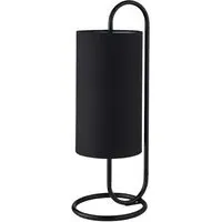 Arenzano Table Lamp - Matt Black, Black Fabric