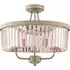 Ascoli 3 Light Flush Ceiling Light - Champagne, Glass