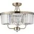 Ascoli Clear Glass Ceiling Light - Brown, Antique Brass