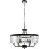 Ascoli Multi Arm Pendant Flush Ceiling Lamp - Black, Cut Glass