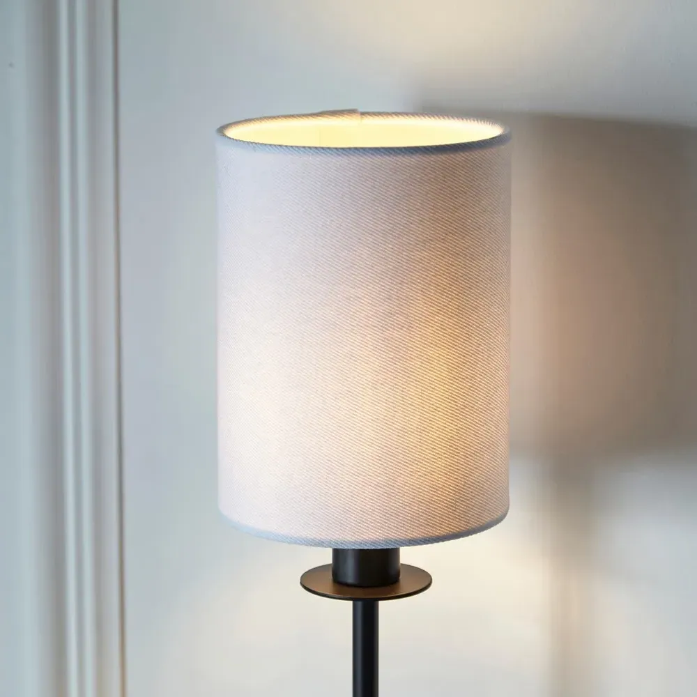 Avellino Wall Lamp with Fabric Shade - Black, Metal