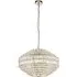 Aversa Crystal Glass Pendant Ceiling Light - Nickel