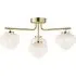 Bari 4 Light Semi Flush Ceiling Light - White Confetti Glass