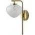 Bari White Confetti Glass Wall Light - Satin Brass