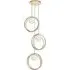 Bergamo 3 Light Pendant Light - Gold, Opal Glass