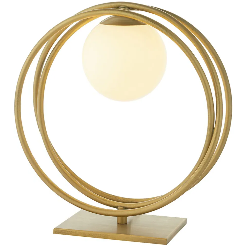 Bergamo Table Lamp - Gold, Opal Glass