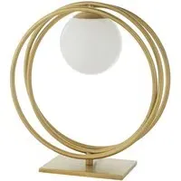 Bergamo Table Lamp - Gold, Opal Glass