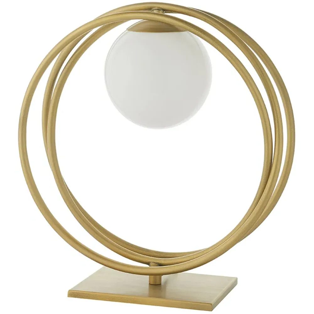 Bergamo Table Lamp - Gold, Opal Glass image
