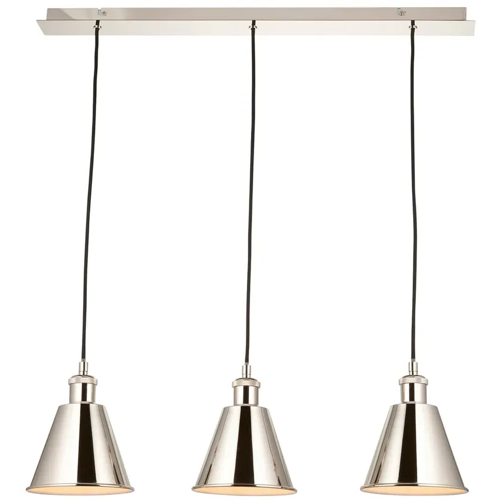 Brescia Pendant Ceiling Lamp - Grey, Bright Nickel