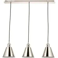 Brescia Pendant Ceiling Lamp - Grey, Bright Nickel