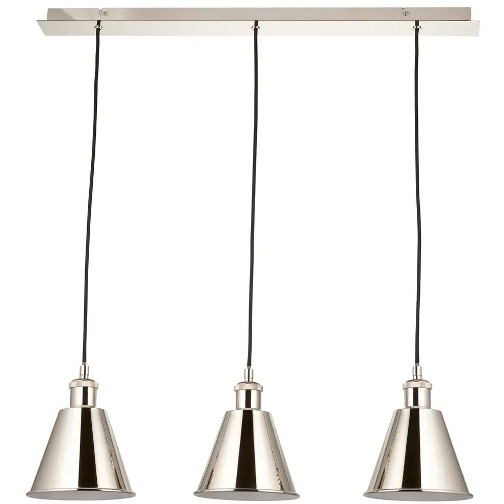 Brescia Pendant Ceiling Lamp - Grey, Bright Nickel