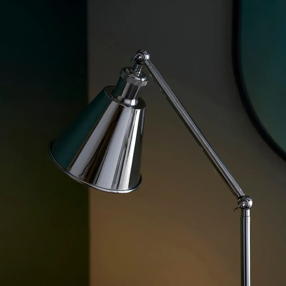 Brescia Pendant Floor Lamp - Grey, Bright Nickel