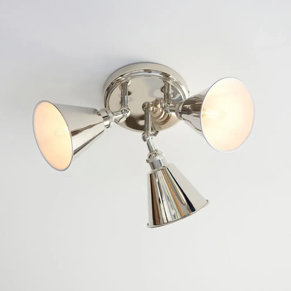 Brescia Spotlight - Grey, Nickel Plate