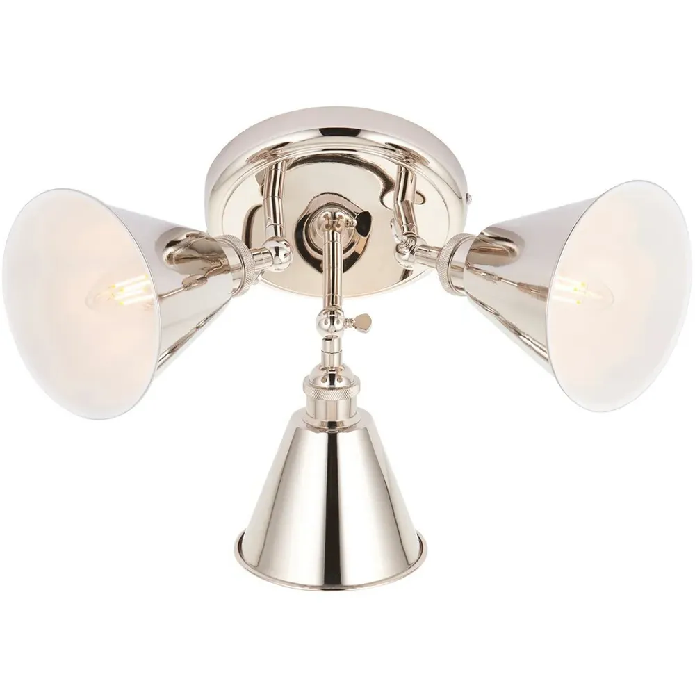 Brescia Spotlight - Grey, Nickel Plate