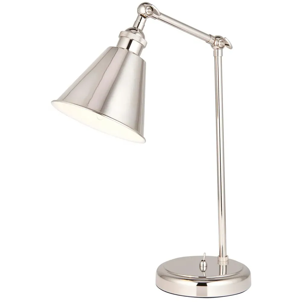 Brescia Table Lamp - Grey, Nickel Plate