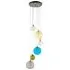 Cagliari Multicoloured Glass Pendant Light - Black, Chrome