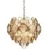 Carbonia 6 Light Pendant Ceiling Light - Gold, Glass