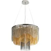 Carbonia Chain 5 Light Ceiling Pendant - Gold
