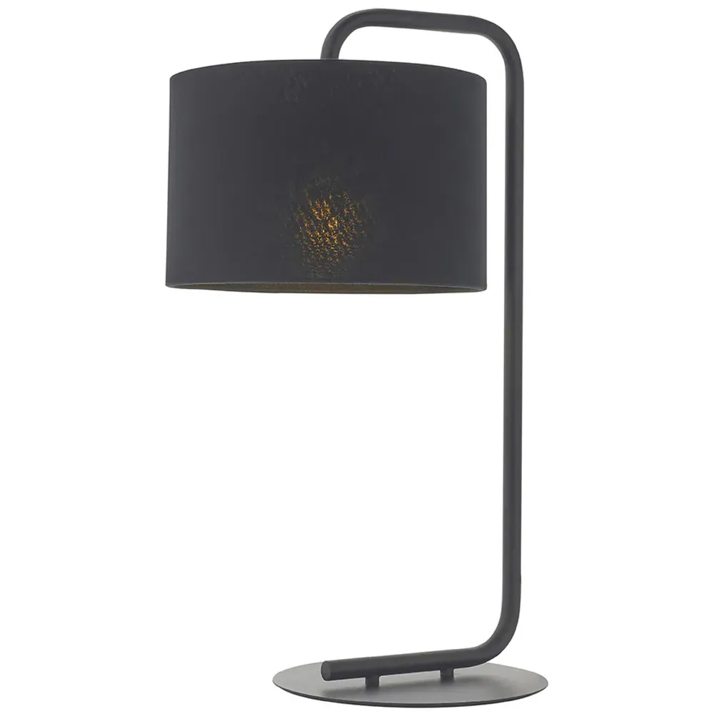 Carrara Table Lamp - Black, Fabric