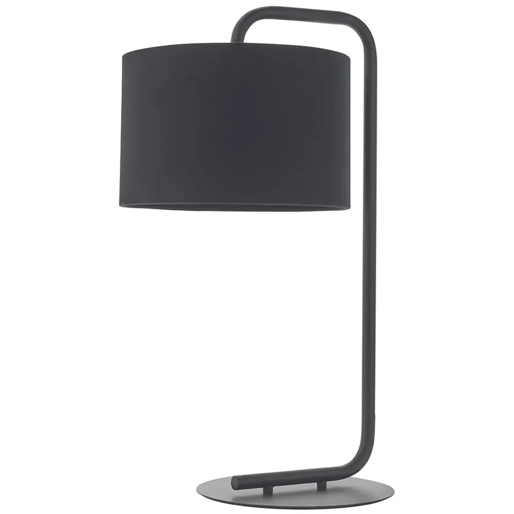 Carrara Table Lamp - Black, Fabric