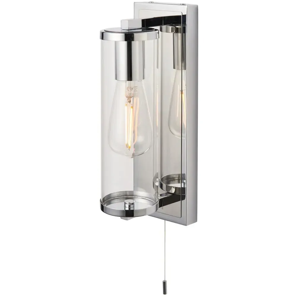 Como Chrome Plate Glass Wall Lamp - Silver image