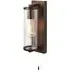 Como Wall Lamp - Dark Bronze, Ribbed Glass
