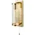 Como Wall Lamp - Satin Brass, Ribbed Glass