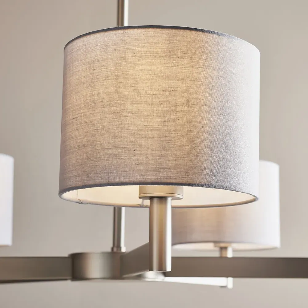 Cortino 5 Light Ceiling Pendant Light - Grey, Matt Nickel