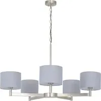 Cortino 5 Light Ceiling Pendant Light - Grey, Matt Nickel