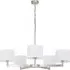 Cortino 5 Light Ceiling Pendant Light - White, Matt Nickel