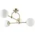 Cosenza 4 Light Ceiling Semi Flush - Antique Brass, Opal Glass