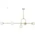 Cosenza 5 Light Ceiling Light - Antique Brass, Opal Glass