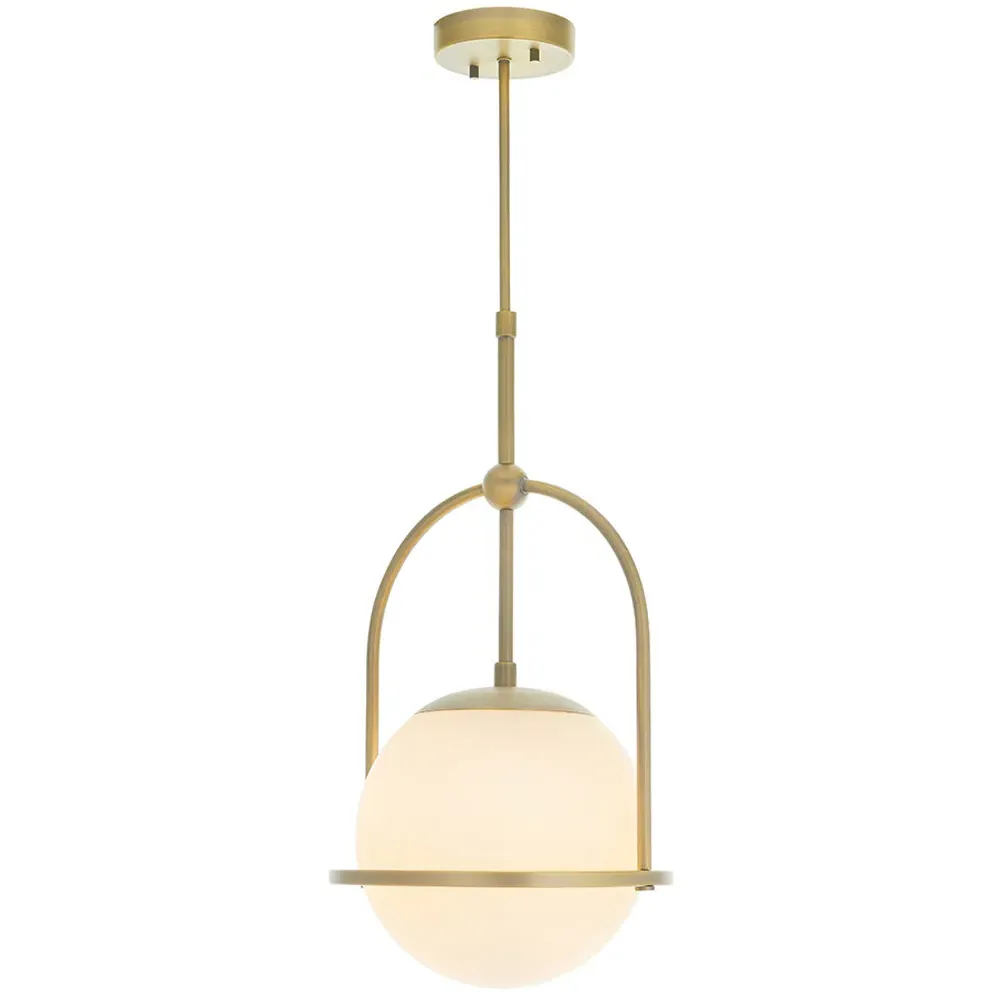 Cosenza Ceiling Light - Antique Brass, Opal Glass