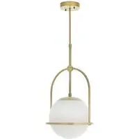 Cosenza Ceiling Light - Antique Brass, Opal Glass