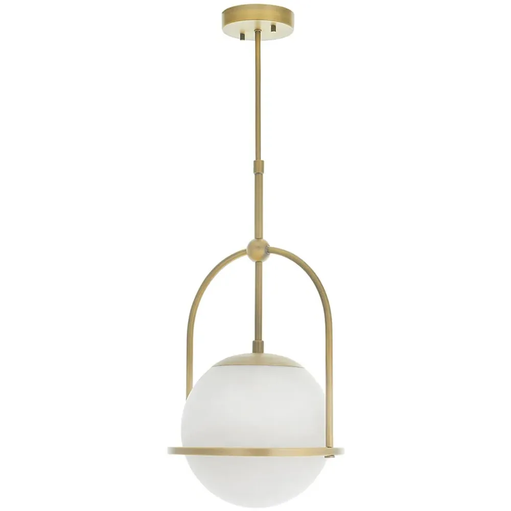 Cosenza Ceiling Light - Antique Brass, Opal Glass