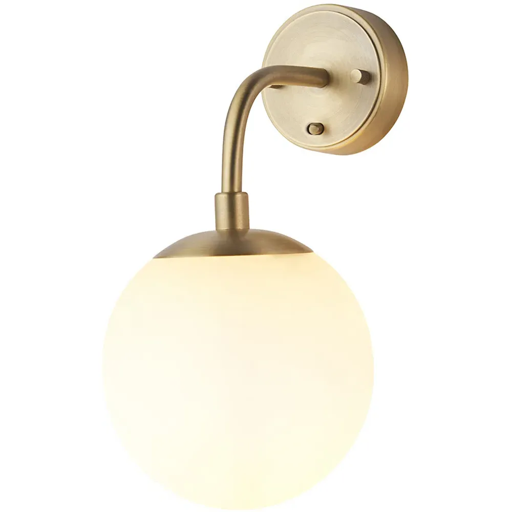 Cosenza Wall Lamp - Antique Brass, Opal Glass
