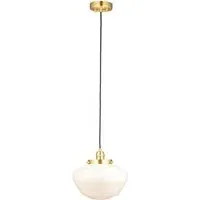 Finale Pendant Ceiling Light - Brass, Opal Glass