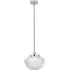 Finale Pendant Ceiling Light - Clear Glass, Bright Nickel