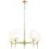 Florence Multi Arm 5 Light Pendant Ceiling Lamp - White, Brass