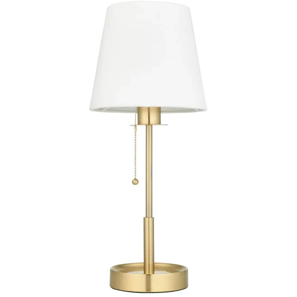 Florence Vintage Table Lamp - White, Brass image