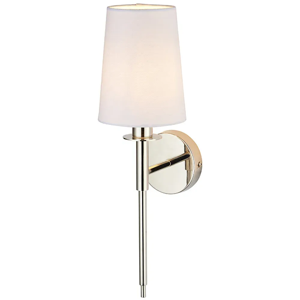 Florence Wall Lamp - White, Nickel