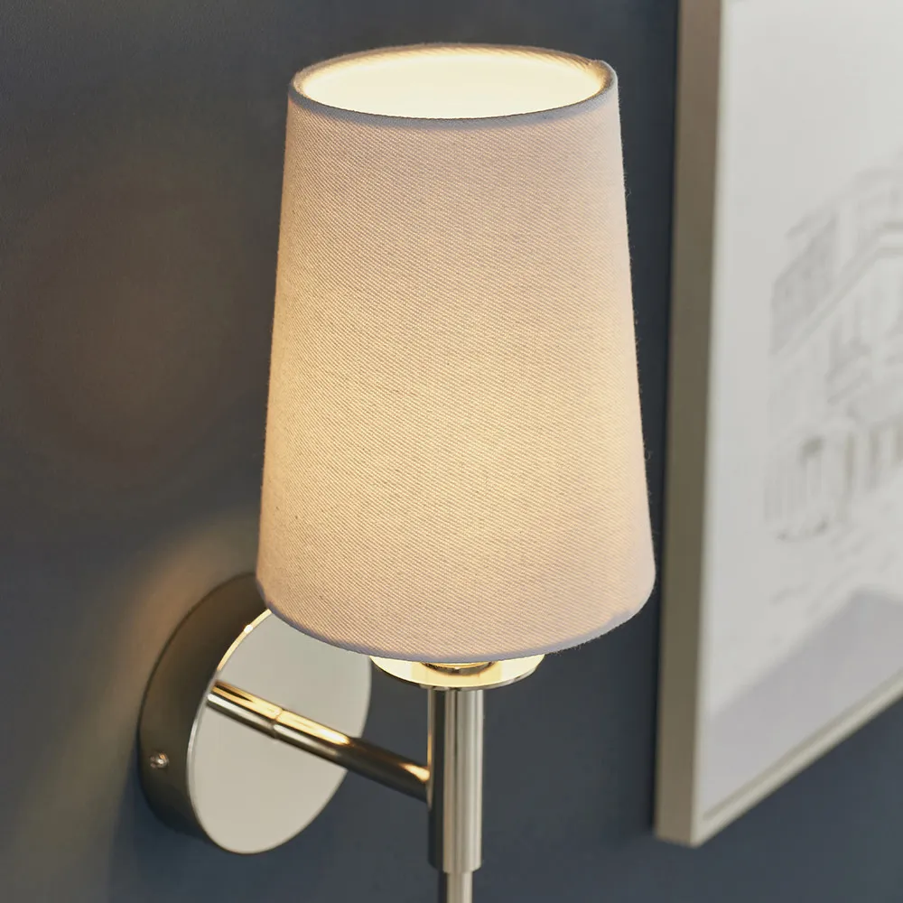 Florence Wall Lamp - White, Nickel